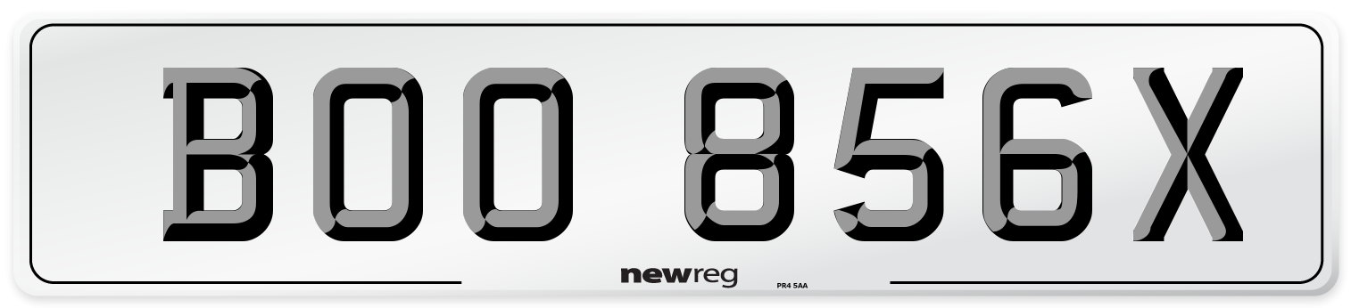 BOO 856X Number Plate from New Reg
